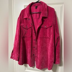 Hot pink corduroy jacket - XXL